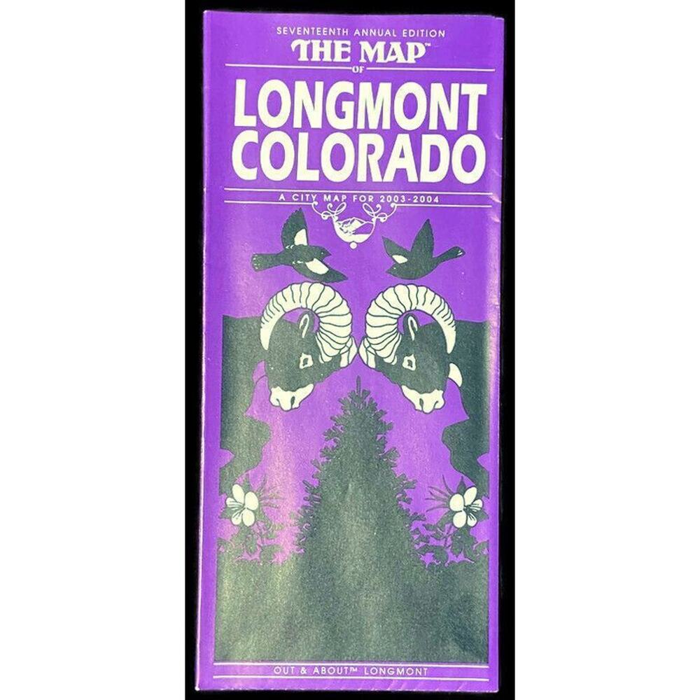 Longmont Colorado 17th Edition Map 2003 Ephemera Travel Trip Vacation Tourism